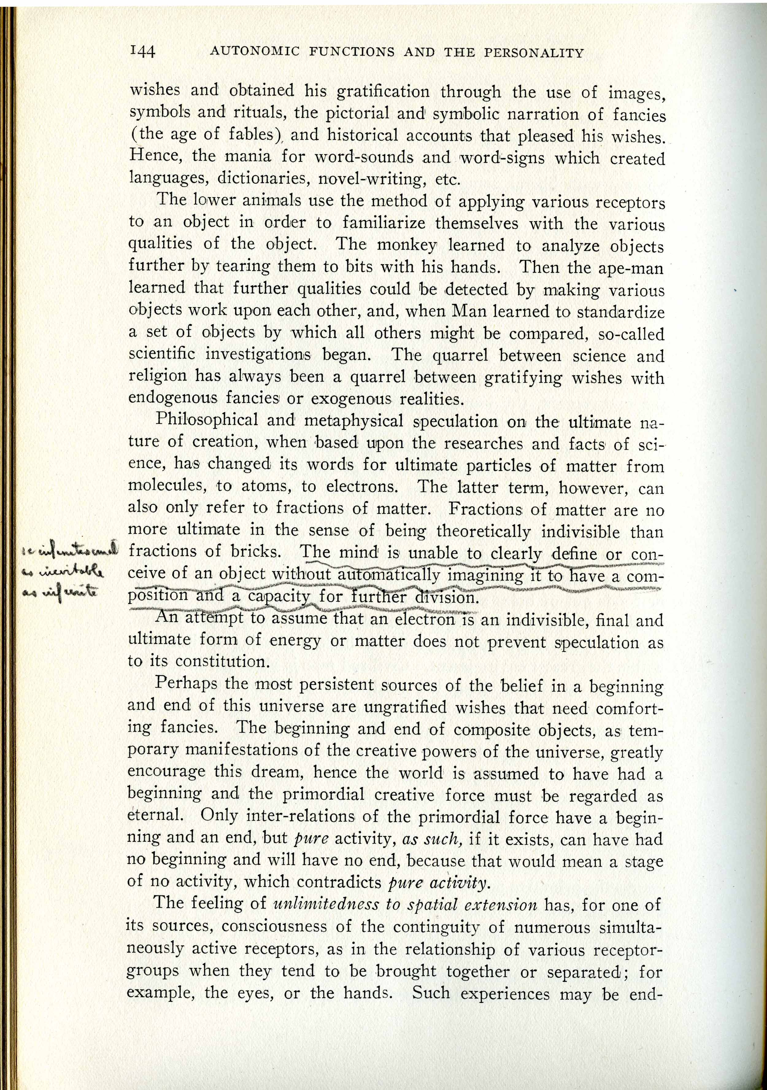 Berne's annotations in "The Autonomic Functions and the Personality"