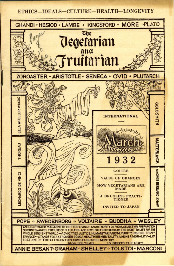 The Vegetarian and Fruitarian, March 1932