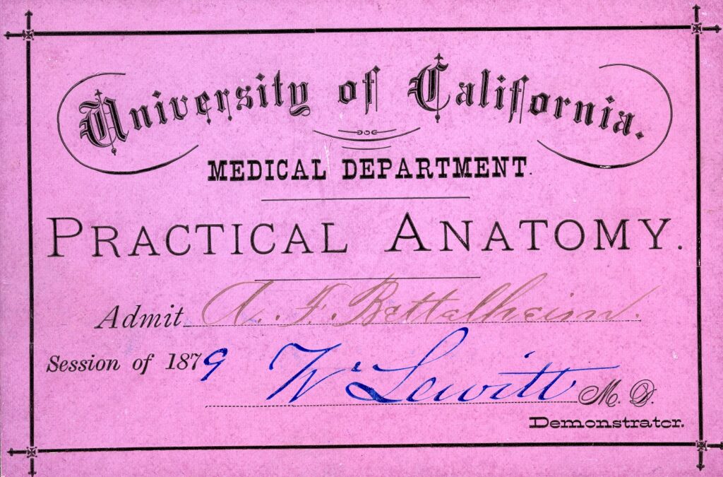 Lecture admission ticket, 1879, ArchClass H152