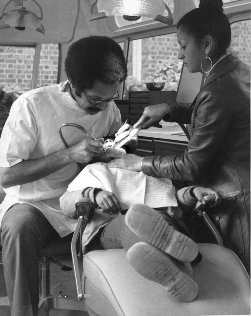 Inside the Mobile Dental Clinic, 1974