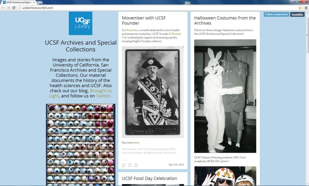 UCSF Archives and Special Collections on Tumblr