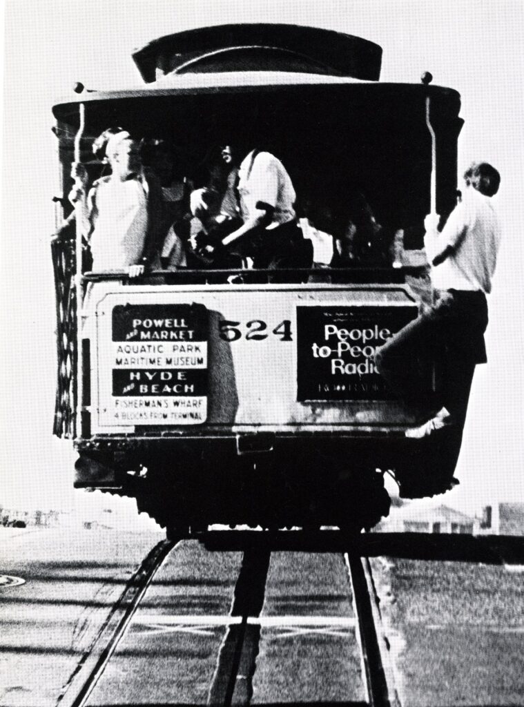 Photograph of a San Francisco cable car. From UCSF MediCal yearbook, 1968