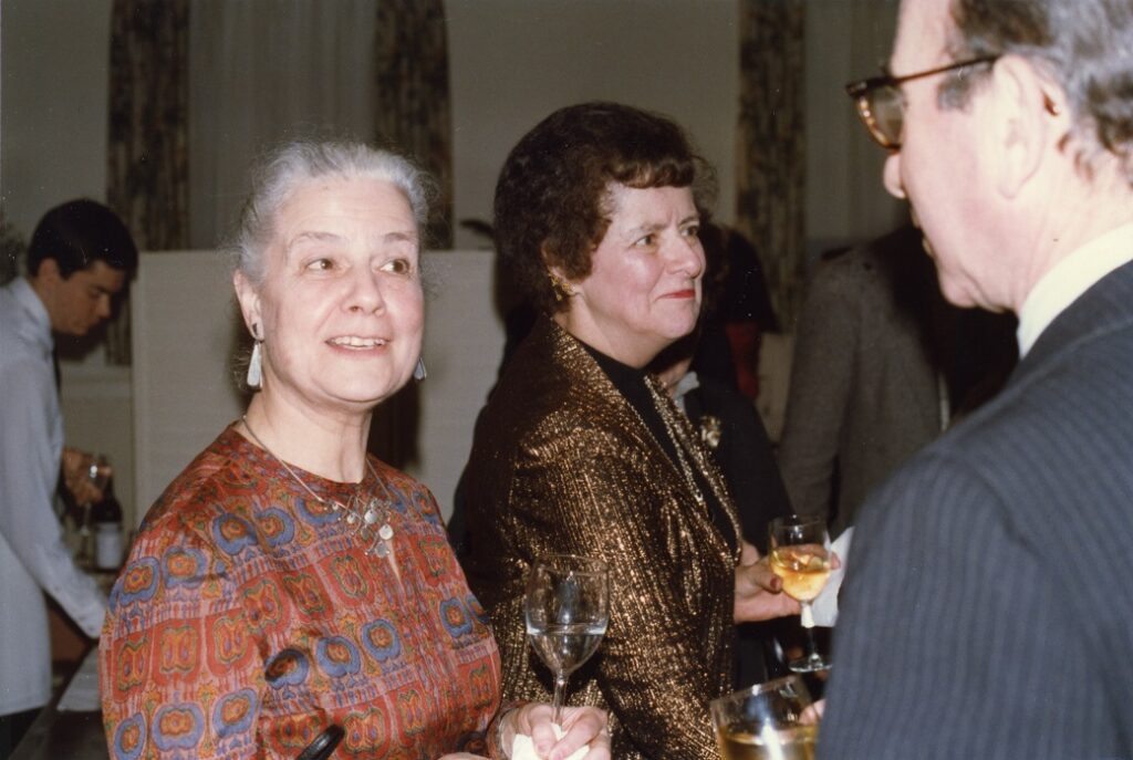 Helen Gofman at her retirement party, 1984. MSS 2014-17, Gofman papers.