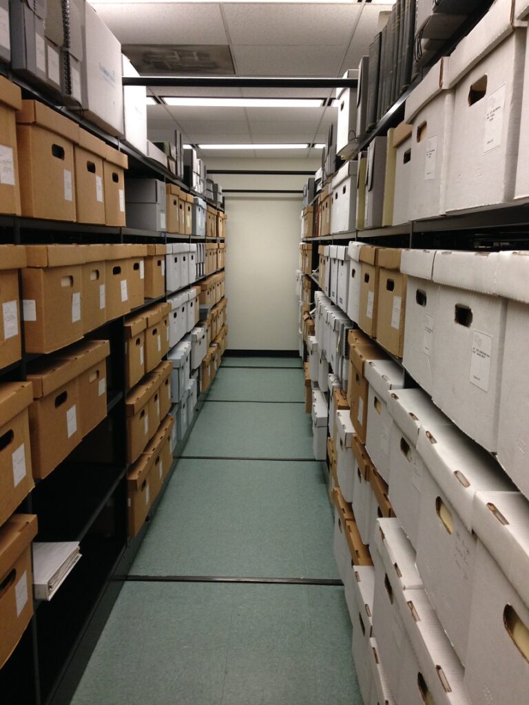 Inside the UCSF Archives vault.