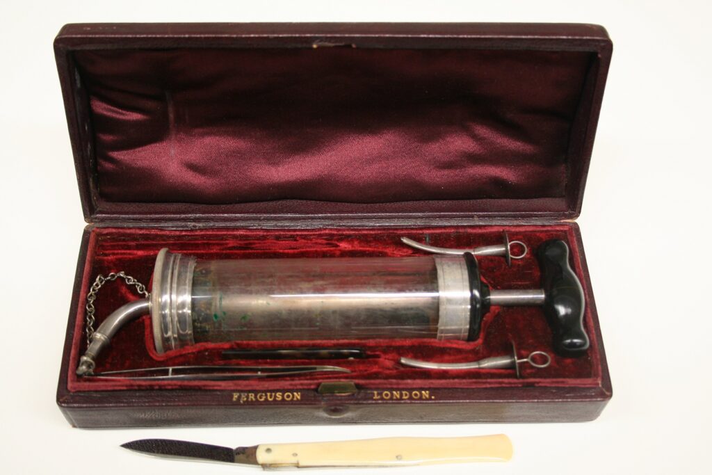 Transfusion kit, circa 1870. Artifact Collection, item 240. 